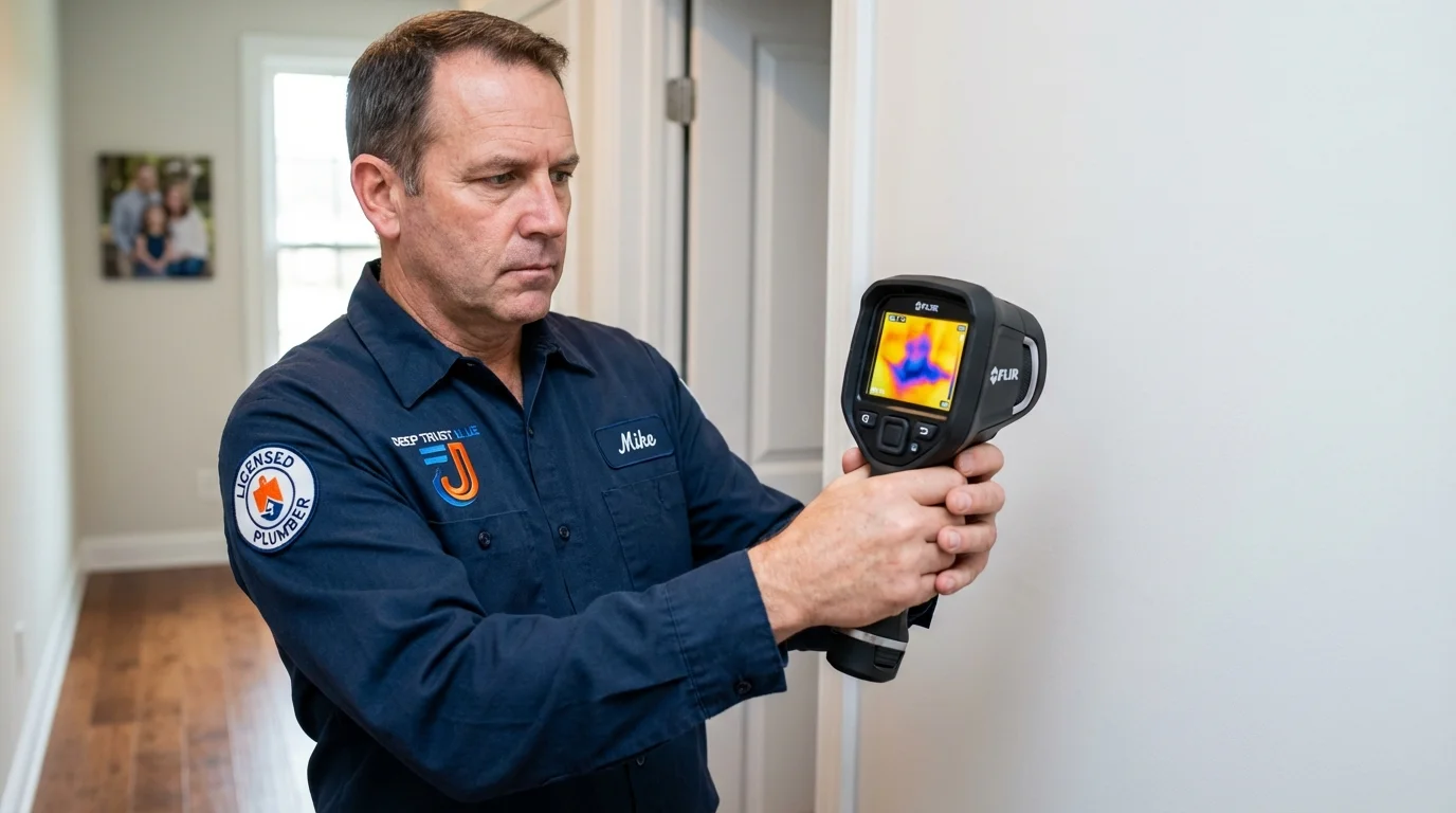 Thermal imaging leak detection by Johns Plumbing LLC in Spring Grove